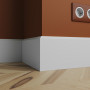 Плинтус напольный из ЛДФ белый Ultrawood арт. Base 0023 p (2000 x 120 x 12 мм.)
