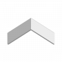 Плинтус напольный из ЛДФ белый Ultrawood арт. Base 0023 p (2000 x 120 x 12 мм.)