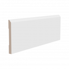 Плинтус напольный из ЛДФ белый Ultrawood арт. Base 0023 p (2000 x 120 x 12 мм.)
