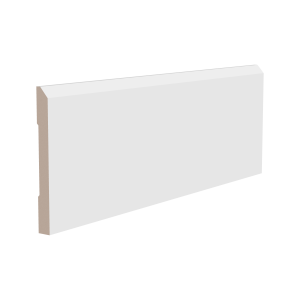 Плинтус напольный из ЛДФ белый Ultrawood арт. Base 0023 p (2000 x 120 x 12 мм.)
