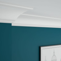 Карниз из ЛДФ Ultrawood  CR 0003 (2440 х 140 х 140) - Плинтус потолочный