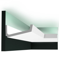 C352  Карниз гибкий для подсветки Orac Decor из полиуретана - Плинтус потолочный