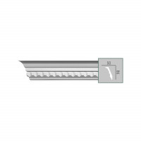 C 1004 (2,00 м) (U) Карниз с орнаментом из полиуретана Fabello Decor - Плинтус потолочный