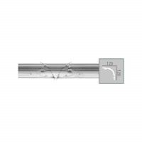 C 1091 (2,00 м) (U) Карниз с орнаментом из полиуретана Fabello Decor - Плинтус потолочный