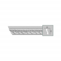 C 147 (2,00 м) (U) Карниз с орнаментом из полиуретана Fabello Decor - Плинтус потолочный