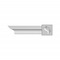 P 2032 (2,00 м) (U) Карниз с гладким профилем из полиуретана Fabello Decor - Плинтус потолочный