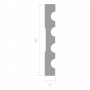 Наличник из ЛДФ Ultrawood арт. N 0003 i (2440 х 82.5 х 12 мм.)