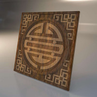 Резная 3D панель Gong
