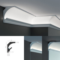 Tesori KD 204 - угловой потолочный карниз для подсветки