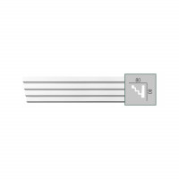 P 887 (2,00 м) (U) Карниз с гладким профилем из полиуретана Fabello Decor - Плинтус потолочный