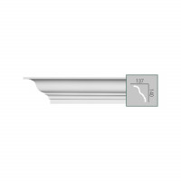 P 2011 (2,00 м) (U) Карниз с гладким профилем из полиуретана Fabello Decor - Плинтус потолочный