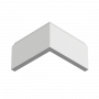 Плинтус напольный из ЛДФ Ultrawood арт. Base 0001 i (2000 x 83 x 12 мм.)