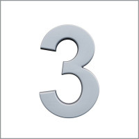 "3" Цифра декоративная из полиуретана Art Decor