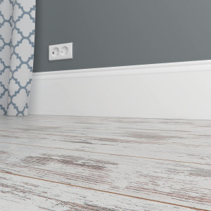 Плинтус напольный из ЛДФ Ultrawood арт. Base 0007 i (2000 x 183 x 14 мм)