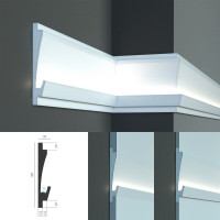 Tesori KD 406 - встраиваемый молдинг для скрытой LED подсветки