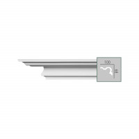 P 2056 (2,00 м) (U) Карниз с гладким профилем из полиуретана Fabello Decor - Плинтус потолочный