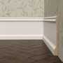 Плинтус напольный из ЛДФ белый Ultrawood арт. Base 5800 p (2000 x 230 x 20 мм.)