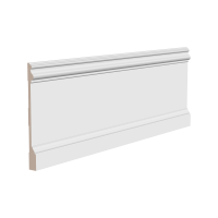 Плинтус напольный из ЛДФ белый Ultrawood арт. Base 5800 p (2000 x 230 x 20 мм.)