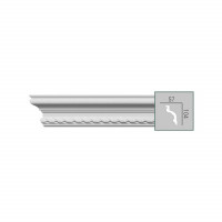 C 1015 (2,00 м) (U) Карниз с орнаментом из полиуретана Fabello Decor - Плинтус потолочный