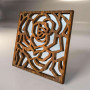Зеркальная 3D панель Roses