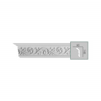 C 140 (2,00 м) (U) Карниз с орнаментом из полиуретана Fabello Decor - Плинтус потолочный