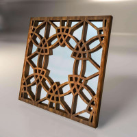 Зеркальная 3D панель Polyhedron
