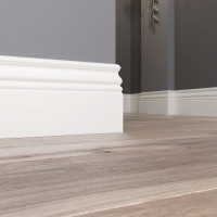 Плинтус напольный из массива дерева Ultrawood арт. Base 5074 W (2440 x 184 x 15 мм.)