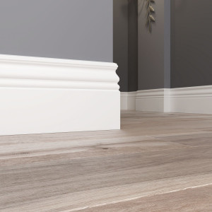 Плинтус напольный из массива дерева Ultrawood арт. Base 5074 W (2440 x 184 x 15 мм.)