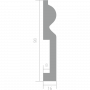 Плинтус напольный из ЛДФ Ultrawood арт. Base 0018 (2000 x 98 x 16 мм.)