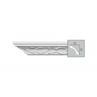 C 104 (2,00 м) (U) Карниз с орнаментом из полиуретана Fabello Decor - Плинтус потолочный
