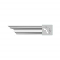 P 214 (2,00 м) (U) Карниз с гладким профилем из полиуретана Fabello Decor - Плинтус потолочный