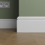 Плинтус напольный из массива дерева Ultrawood арт. Base 5501 W (2440 x 100 x 12 мм.)