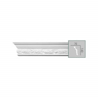 C 1012 (2,00 м) (U) Карниз с орнаментом из полиуретана Fabello Decor - Плинтус потолочный