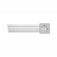 P 886 (2,00 м) (U) Карниз с гладким профилем из полиуретана Fabello Decor - Плинтус потолочный