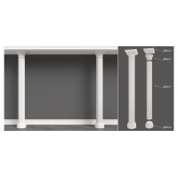 Декоративная полуколонна из гипса Artpole SKL6