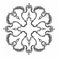 Розетка RODECOR 87012rc потолочная из полимерного гипса - Готовое решение Rodecor из элементов