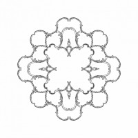 Розетка RODECOR 87015rc потолочная из полимерного гипса - Готовое решение Rodecor из элементов