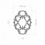 Розетка RODECOR 87021rc потолочная из полимерного гипса - Готовое решение Rodecor из элементов