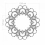 Розетка RODECOR 87017rc потолочная из полимерного гипса - Готовое решение Rodecor из элементов