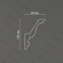 Потолочный гипсовый карниз гладкий Artpole SKT385