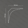 Потолочный гипсовый карниз гладкий Artpole SKT399