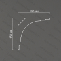 Потолочный гипсовый карниз гладкий Artpole SKT400