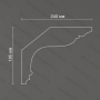 Потолочный гипсовый карниз гладкий Artpole SKT445
