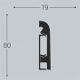 Напольный плинтус Bello Deco П16 80-19 с монтажной планкой