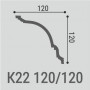 Карниз гладкий из XPS Polymer К22 120-120 Bello Deco