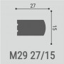 Молдинг гладкий из XPS Polymer М29 27-15 Bello Deco