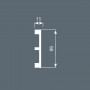 Плинтус напольный PX049 99х15х2000 из экополимера Cosca