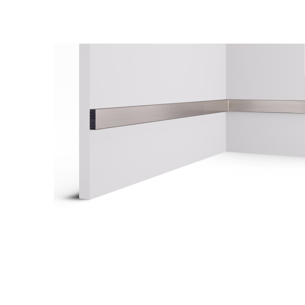 Рейка из экополимера RX010-052 30x10x2000 Хром матовый