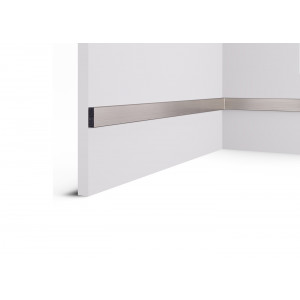Рейка из экополимера RX010-052 30x10x2000 Хром матовый