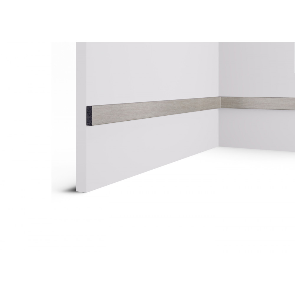 Рейка из экополимера RX010-055 30x10x2000 Платина матовая